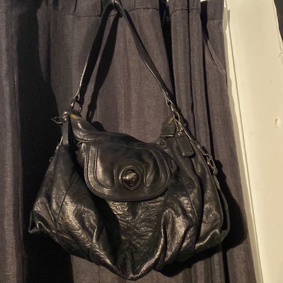 DANIER NWOT leather satchel with designs - Picture 1 of 14